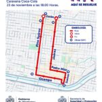 Operativo vial en Monterrey por Caravana Navideña Coca-Cola este sábado