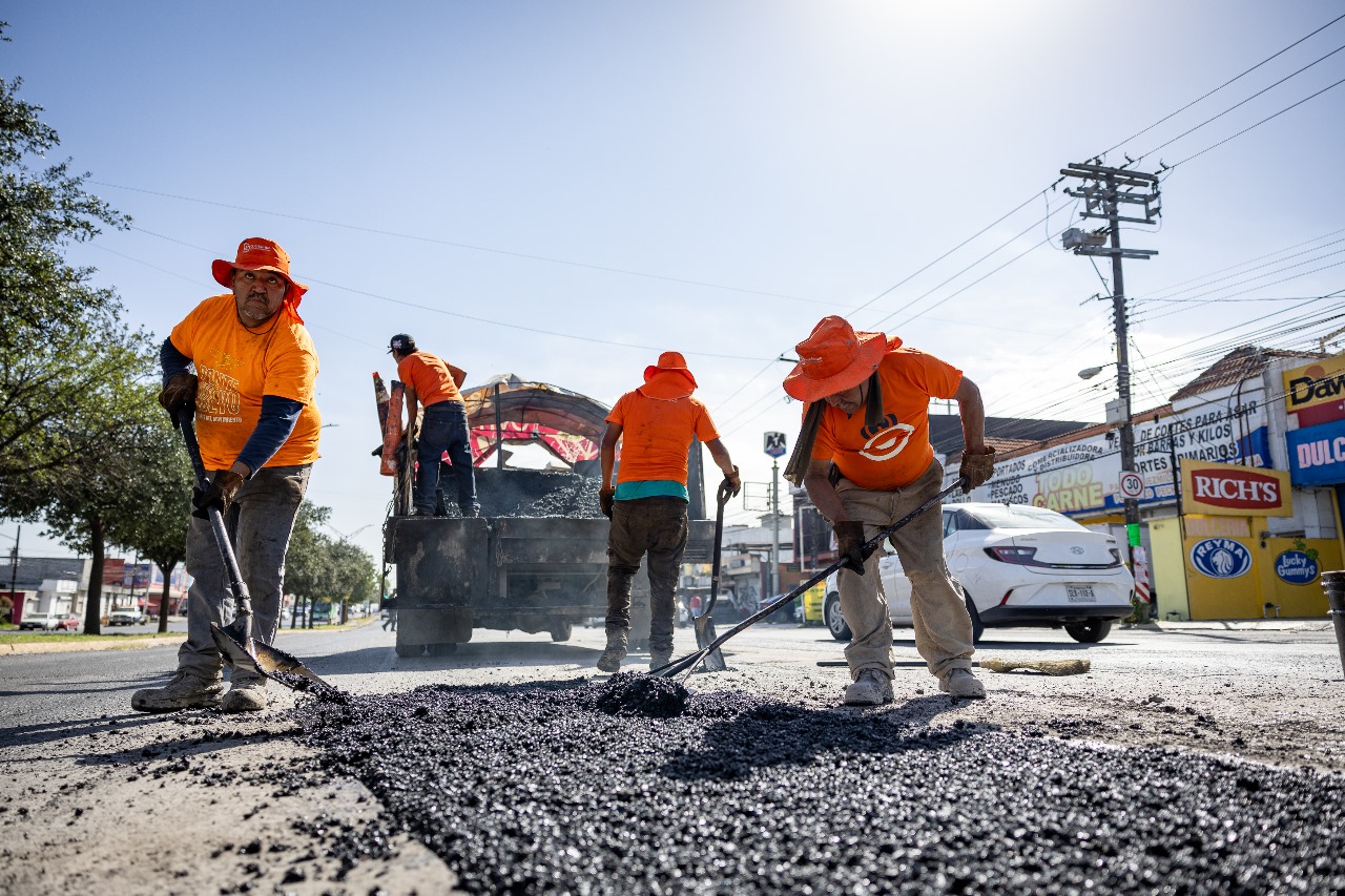 Guadalupe intensifica trabajos de bacheo en calles y avenidas del municipio