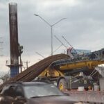 Se desploma estructura de la Línea 6 del Metro en Miguel Alemán
