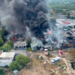 Moviliza incendio en Lubricantes L y A a corporaciones de emergencia de Nuevo León